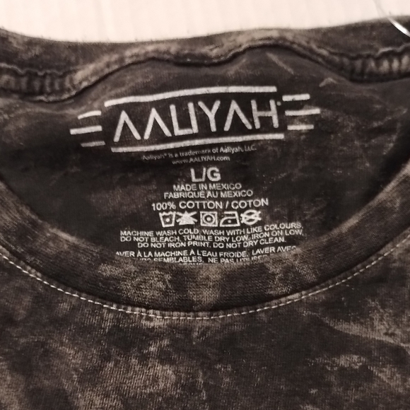 Aaliyah Princess of R&B Black Washed Shirt Size L **NWOT - Picture 2 of 3